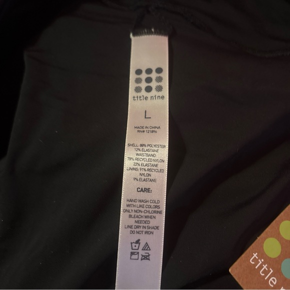 NWT-Title Nine Wahine Swim Shorts-Large Solid-Black - Picture 4 of 6